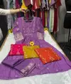 Adrija By Vitara Chanderi Jacquard Size Combo Kurtis Set 
